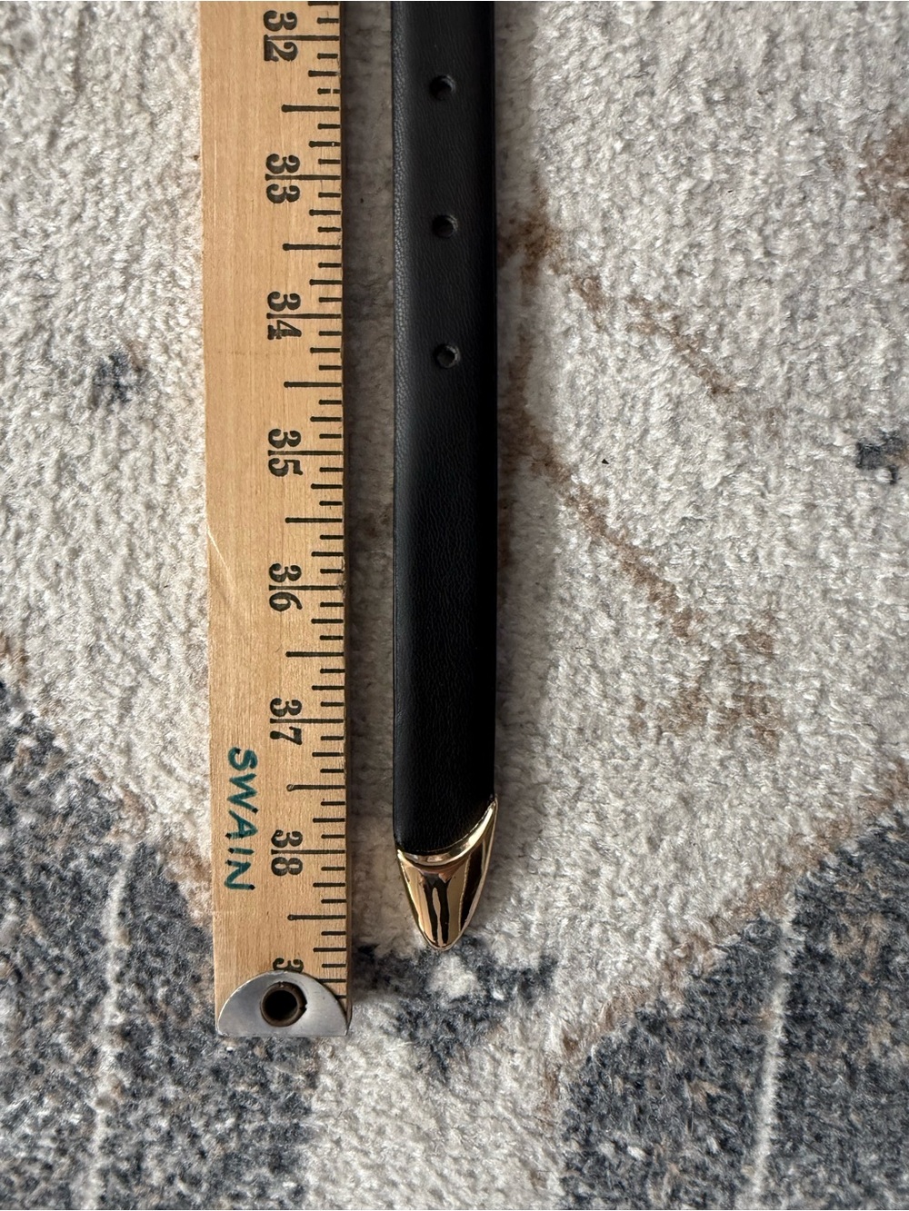 Black Belt 39” with Gold Clasp - Picture 6 of 6